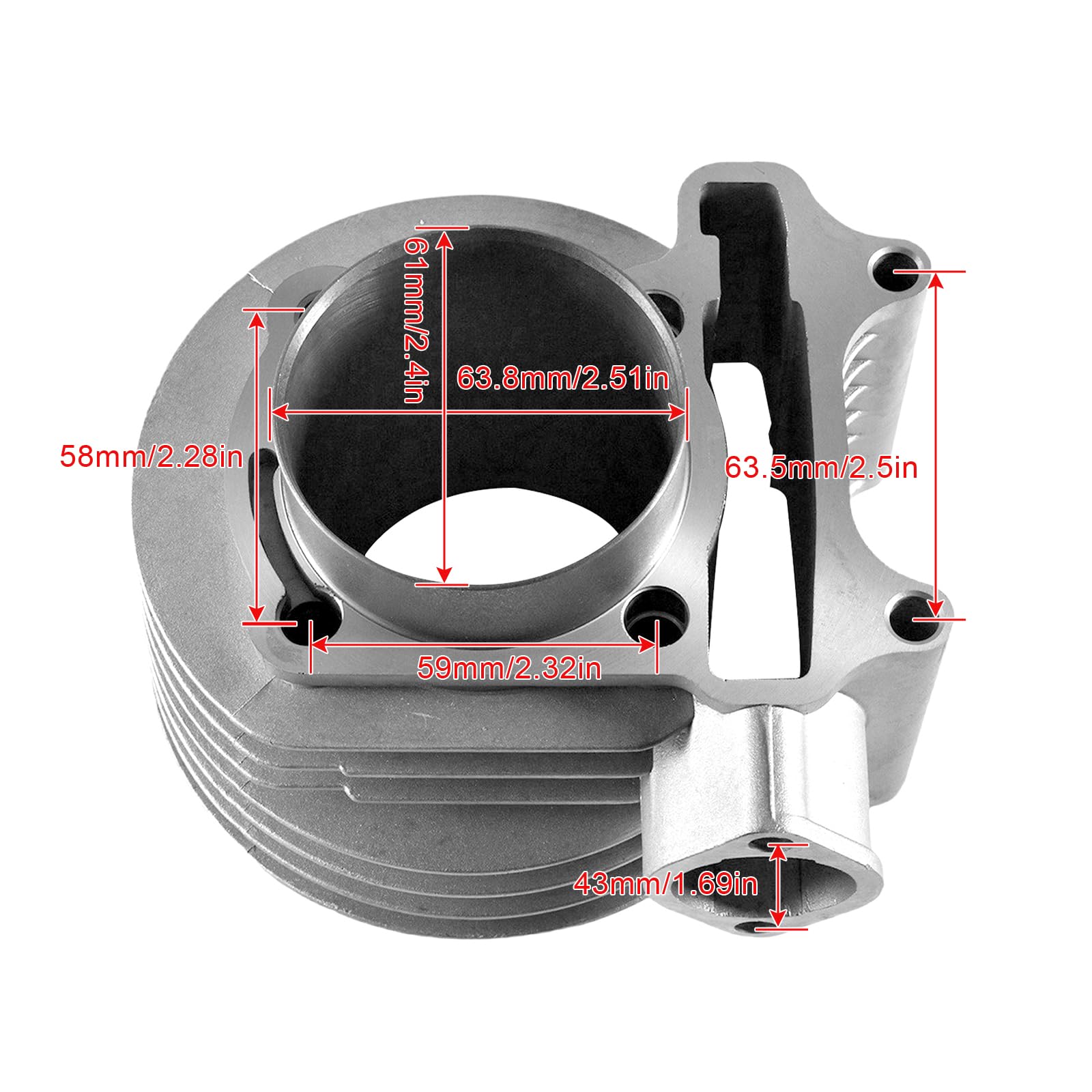 よーくん Amazon.com: 61mm Big Bore Cylinder Kit Upgrade GY6 150cc